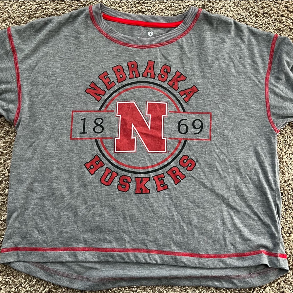 Gray Nebraska Huskers Tank Top